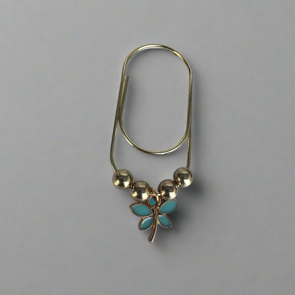 Blue Dragon Fly Paper Clip