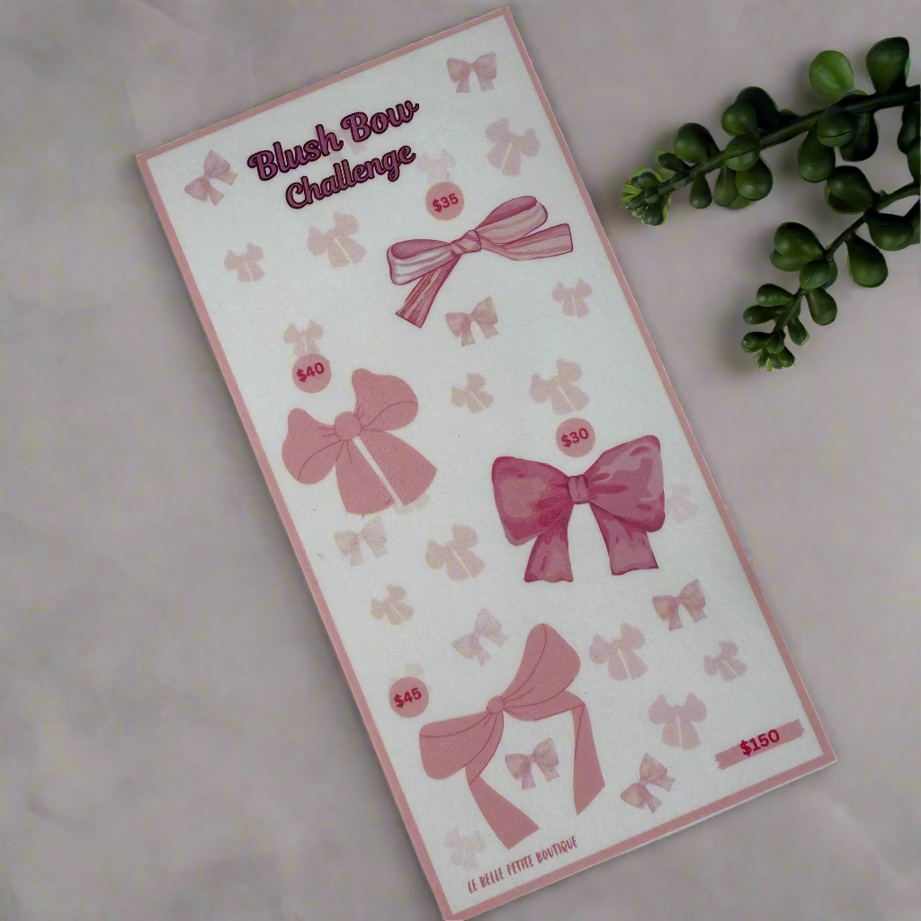Blush Bow Savings Challenge