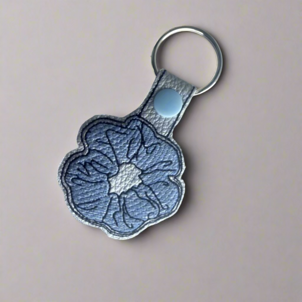 Embroidered Scrunchie Keychain (Handmade)