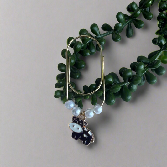 Cow Paper Clip (Pearl)