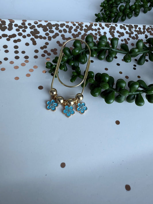 Blue Flower Paper Clip